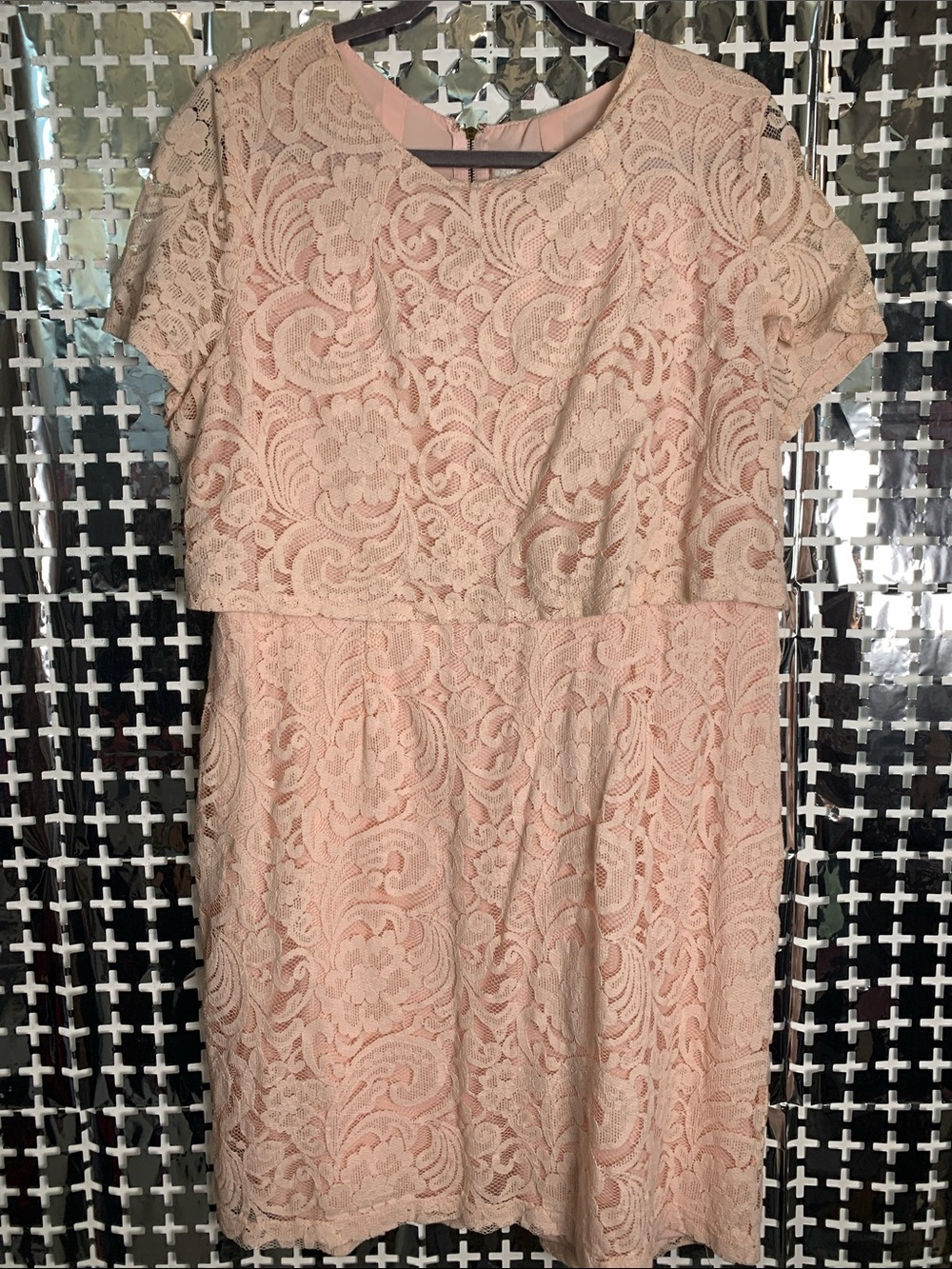 Forever 21 Pale Pink Lace A-Line Mini Dress